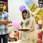 Dhanya Mary Varghese Instagram - It was such a blessed moment to celebrate our Johan’s birthday with all our loved ones. Thank God for all the blessings and happiness showered in our life. Thank you dears for being with us as a family. Thank you @jayakrishnan_kichujk for these nice clicks.❤️🙏 #johnjacob #dhanyamaryvarghese #actor #actress #lifewithjod #birthday #happybirthday #birthdaycelebration #happiness
