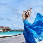 Elli AvrRam Instagram - Say Yes🦋 @wmaldives Wearing @babitamalkani Resort23 collection. @viralmantra Photographed by @nikhilshenoyphoto . #maldives #resort #wmaldives #ocean #beach #life #elliavrram #yourstruly W Maldives