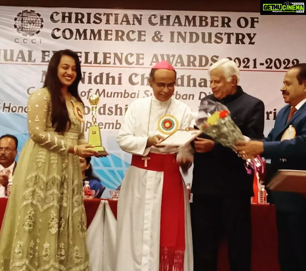 Ester Noronha Instagram - The pictures are blurred... so is my mind... in a beautiful way... Still trying to process last night's beautiful event and the honor conferred upon me by my humble, loving, inspiring and ever so encouraging Christian community at the 24th Annual General Meeting of the CHRISTIAN CHAMBER OF COMMERCE AND INDUSTRY - ANNUAL EXCELLENCE AWARDS 2021-2022 in Mumbai. I have been excitedly yet patiently waiting to share this joy with you all. Better, professional pictures will be shared soon! Thank you all for your constant love, prayers, blessings, best wishes and support in every way. TRULY DEEPLY GRATEFUL ❤ #aboutlastnight #award #excellenceaward #christian #ccci #catholic #romancatholic #allindia #honor #appreciation #love #support #prayers #blessings #bestwishes #inspiration #strength #encouragement #mycommunity #meansalot #truly #deeply #grateful #humbled #speechless #thankyouJesus #thankyouGod #Godbless #muchlove Mumbai, Maharashtra