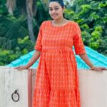 Gayathri Yuvraaj Instagram - “ Beauty is not in the face; beauty is a light in the heart !! ❤️ 🧡 dress @fashion_sa_boutique