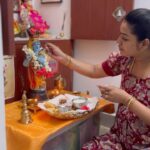 Gayathri Yuvraaj Instagram - எங்க வீட்டு கிருஷ்ண ஜெயந்தி🙏🏻✨🌸 #krishnajanmashtami #gokulashtami #🙏🏻