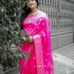 Gayathri Yuvraaj Instagram - 💕💕 MAUH : myself 🤗 Saree : @trendies_attire Hairstyle : @fjmakeover31 Shot by : @swetha22_photography