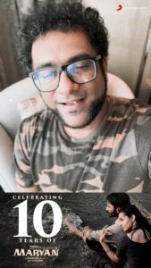Haricharan Instagram - #Sonapareeya in the fantastic @haricharanmusic vocals 🎶

 #10YearsOfMaryan ♥️

➡️ SMI.lnk.to/Maryaan

@bharatbala @arrahman @dhanushkraja @kuttirevathi @par_vathy #AascarFilms 

#Maryan