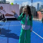 Harnaaz Kaur Sandhu Instagram - Go green!✨ @img_official @onlocationexp @nyfw @missuniverse Styled by @meemmap @wightelephant @pixiemarket New York City, N.Y.