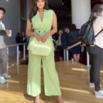 Harnaaz Kaur Sandhu Instagram - What a great day spent with incredible leaders around the world who came together for @time 100 summit to spotlight solutions on serious global issues and encouraging equitable actions towards a better world. @missuniverse Styled by @meemmap Suit @argent Bag @havemersi Jewelry @coeur_de_lion_jewellery Manhattan, New York