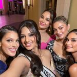Harnaaz Kaur Sandhu Instagram - As a contestant and fan, I remember the time I wished so badly to meet one of them... and who knew it would come true that I got to meet each of them together. Not just as a contestant or as a fan, but as one of them, as Miss Universe. Thank you to each of you for always supporting me and lending me your helping hand.❤️ @piawurtzbach @demitebow @catriona_gray @irismittenaeremf I’m extremely grateful for this night that made me more passionate about my journey as Miss Universe. @missuniverse Cheers to the unforgettable queens and their unlimited bravery! A night that I can never forget where the queens united the whole Universe. We truly missed so much beauties ❤️ @andreamezamx @zozitunzi Manila, Philippines
