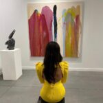 Harnaaz Kaur Sandhu Instagram - We joined @friezeofficial New York on the first day of their frieze week, where they brought global art community together from all around the world showcasing their marvellous pieces of art and inspirational stories behind it! @missuniverse Styled by @meemmap Dress @rebeccavallance Hudson Yards New York