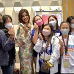 Harnaaz Kaur Sandhu Instagram - @missuniverse 🚨Today the menstrual equity coalition announced the installation of a pad machine here in the Philippines. @harnaazsandhu_03 met with youth leaders from @planphilippines to share her journey towards ending period poverty where she also learned about their experience as change makers in their society. @planphilippines’s goal is to directly reach 20 million girls and young women in promoting Menstrual Hygiene Management in the Philippines. @planinternational @murugaofficial @ddbmudragroup @impactwayv @harnaazsandhu_03 Styled by @bharatg18 Dress @rannagill #mindyourperiod #periodpoverty Manila, Philippines