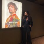 Harnaaz Kaur Sandhu Instagram - Some behind the scenes from today’s Movie screening🎥 Such an incredible movie! Totally loved every bit of it! Thank you so much for having me. Congratulations to the whole team of @cyranomovie @peterdinklage @kelvharrjr @halolorraine @missuniverse Styled by @meemmap Wearing @ramybrook Manhattan, New York