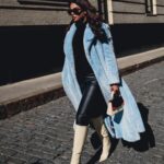 Harnaaz Kaur Sandhu Instagram - @missuniverse Monday blues 💙 📸 @selwyn.tungol Styled by @meemmap Faux fur Coat @maisonatia Sweater and pants @guess @marciano Boots @prettylittlethings Bag @strathberry Earrings @bonheur_jewelry Sunglasses @celine #nyfw New York City, N.Y.