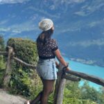 Janani Ashok Kumar Instagram - Every inch of this city is so so beautiful that’s all I can say about Switzerland 🇨🇭 It’s literal heaven on earth If you love travelling & wanna explore Europe just start to save money & make it up to this place at least once in your life time it’s all worth it 🫠💯🤍🩵 - 📸: @madhumitha_sivasankar #harderkulm #interlaken #switzerland🇨🇭 #traveldestination #travel #memoriesforlife #ootdfashion #styling #adidas #zara #zarawoman #hm Harder Kulm - Top of Interlaken