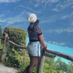 Janani Ashok Kumar Instagram - Every inch of this city is so so beautiful that’s all I can say about Switzerland 🇨🇭 It’s literal heaven on earth If you love travelling & wanna explore Europe just start to save money & make it up to this place at least once in your life time it’s all worth it 🫠💯🤍🩵 - 📸: @madhumitha_sivasankar #harderkulm #interlaken #switzerland🇨🇭 #traveldestination #travel #memoriesforlife #ootdfashion #styling #adidas #zara #zarawoman #hm Harder Kulm - Top of Interlaken