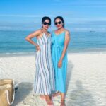 Janani Ashok Kumar Instagram - All we needed is the beach & the sun to make such beautiful memories 🫠 Of course the right people to be with @bavithraofficial 🤗🙌🏼💯 #beachgirls #sunkissed #messyhair #dontcare #yatch #highonmusic #naturelovers #bioluminescence #coralreef #memoriesforlife #maldives #island #milaidhoo Milaidhoo Island, Maldives