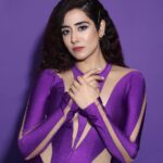 Jonita Gandhi Instagram - little miss mugler 💜 Wearing @muglerofficial Photographed by @amey_ghatge Makeup by @neerajnavare Hair by @aaliyahussainhairmakeupcreator
