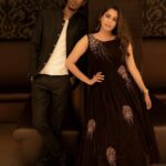 Keerthi shanthanu Instagram - Hosting along with @bjbala_kpy is semma fun🤩 sweet guy! For #pichaikaran2 audio launch ! Thank u @camerasenthil anna for these quick & fun captures 🤩 Outfit : @malarvikrambridalcouture