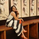 Keerthi shanthanu Instagram - 🖤🧡🤍 Love the outfit & colour combo @shilpavummiti 🩶 📸 : @sbk_shuhaib #kiki #khushi #promotion