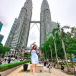 Kritika Sharma Instagram - Just the way I’m feeling I just can’t deny! First day of Malaysia Sky tower , sky box , twin towers 💙 Outfit @khwaab_design_official Styled by @styleby_shivi #travel #malaysia #kualalampur #twintowers #skybox #skytower #girl Kuala Lumpur - KL