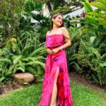 Kritika Sharma Instagram - When you want to turn heads! Outfit @siseraa_ Styled by @the_neerajpandey Earrings @trazenie Location @cinnamongrandcolombo #travel #srilanka #gown #girl #model #indian #howtoposeingown #redgown Cinnamon Grand Colombo