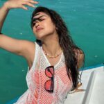 Krystle D'Souza Instagram - Just A happy piscean in the middle of the ocean with so many fish 🐠 Last slide was the before of these afters! . . . Outfit - @angelcroshet_swimwear x @dinky_nirh Accessories- @y2_kii . #MauritiusNow #FeelOurIslandEnergy #mauritiustourism @mauritius.tourism #bluebaymarinepark #waterbaby Blue Bay Marine Park