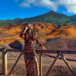 Krystle D'Souza Instagram - In 7th Heaven at @chamarel7colouredearthgeopark . . Outfit - @vesture.sk x @vblitzcommunications #chamarel7colouredearth #MauritiusNow #FeelOurIslandEnergy #mauritiustourism @mauritius.tourism 7 Coloured Earth,Chamarel,Mauritius