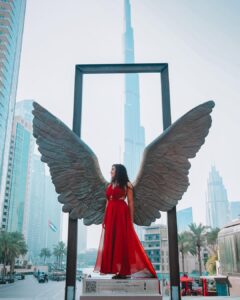 Mareena Michael Kurisingal Instagram - Head up..wings out 
 Make up and hair @ashif_marakkar 
Photography @jf486 
Costume @fashionbaycouture 
Editing nd retouch @shaam_murali 

#wingsofmexico #dubai #uaelife