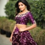 Mirna Menon Instagram - Sunshine mixed with a little hurricane ✨💜 @they_call_me_keshu | @yathidesignstudio | @purplesmakeupstudio