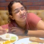Misha Ghoshal Instagram - Destroyed. Let’s not talk about my food habits anymore #matchthelevelofcrazyiness#childhoodfriend#childhoodunplugged Hotel Fortel, Chennai, Tamil Nadu, India