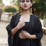 Miya George Instagram - Surround urself with gud people. Even the darkest phase will turn to be the brightest one Dress nd earrings by @saltstudio Mua @mukeshmuralimakeover styling @sabarinathk_