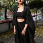 Miya George Instagram - Surround urself with gud people. Even the darkest phase will turn to be the brightest one Dress nd earrings by @saltstudio Mua @mukeshmuralimakeover styling @sabarinathk_