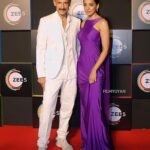 Mugdha Godse Instagram - Thank you… 🙏🏽🙏🏽🙏🏽 @sunil.r.khandare for these clicks @filmygyan 🙏🏽 What a night! Rahul Dev and Mugdha Godse make a stunning appearance at the event, turning heads with their beautiful love story. #filmygyan #RahulDev #MugdhaGodse #event #love