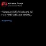 Munawar Faruqui Instagram - #indvspak 😬