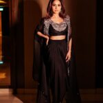 Nushrratt Bharuccha Instagram - To Blur is Human 💥🖤 Outfit : @prishostore Jewellery: @karnikajewelshyd . Style by me: @samidha.wangnoo Style team : @ritika.kishnani @yashtikaasharmaa Make up : @vardannayak Hair by : @ashwini_hairstylist 📸 : @lakshaysachdevaphotography