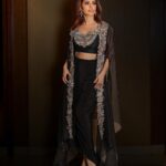Nushrratt Bharuccha Instagram - To Blur is Human 💥🖤 Outfit : @prishostore Jewellery: @karnikajewelshyd . Style by me: @samidha.wangnoo Style team : @ritika.kishnani @yashtikaasharmaa Make up : @vardannayak Hair by : @ashwini_hairstylist 📸 : @lakshaysachdevaphotography