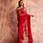 Nushrratt Bharuccha Instagram - 🎈 Saree @awignaofficial Earrings @merojewellery Stylist @nidhijeswani Makeup @makeupbyshefali.s Hair @ashwini_hairstylist Photographer @venurasuri