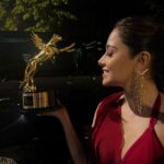 Nushrratt Bharuccha Instagram - Social Impact Star of the Year🌟 Thank you @iwmbuzz ! From Female foeticide (Chhorii) to Safe Sex (Janhit Mein Jaari).. it’s been a very gratifying journey! A big thank you to all who have been a part of it. Now back to doing more & more! #Chhorii2 #Akelli