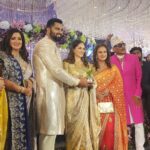 Poonam Dhillon Instagram – Being part of Friends Children’s wedding is Real Joy .  Happiness is to be shared congratulations To proud mother Sumalatha . Wish all the best of Married life to Abisheik & Aviva .. Really Beautiful couple .  So nice to meet up with my Buddies Jackie & Khusboo and see RameshArvind after ages . @avivabidapa @sumalathaamarnath @abishekambareesh @prasad_bidapa Tripura vasini.Palace Ground