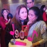 Poonam Dhillon Instagram – 90th Birthday Celebrations are most special… more so when its after performing for a 4 hours Live  concert. It was so special to be present for the Historic ,Monumental Rocking Concert @cocacolaarena & then at Asha ji’s cake cutting @ashasmiddleeast . How loved & Adored you are is incredible. Pray for your good health, long life & tenacity & ability to perform on stage till your 100th Bday. @asha.bhosle Dubai, UAE