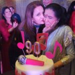 Poonam Dhillon Instagram - 90th Birthday Celebrations are most special... more so when its after performing for a 4 hours Live concert. It was so special to be present for the Historic ,Monumental Rocking Concert @cocacolaarena & then at Asha ji's cake cutting @ashasmiddleeast . How loved & Adored you are is incredible. Pray for your good health, long life & tenacity & ability to perform on stage till your 100th Bday. @asha.bhosle Dubai, UAE