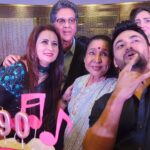Poonam Dhillon Instagram - 90th Birthday Celebrations are most special... more so when its after performing for a 4 hours Live concert. It was so special to be present for the Historic ,Monumental Rocking Concert @cocacolaarena & then at Asha ji's cake cutting @ashasmiddleeast . How loved & Adored you are is incredible. Pray for your good health, long life & tenacity & ability to perform on stage till your 100th Bday. @asha.bhosle Dubai, UAE