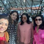 Poornima Bhagyaraj Instagram - Bidding friends a temporary goodbye from Bangalore before we meet again @radikaasarathkumar @lissylakshmi @simply.nadiya @suhasinihasan