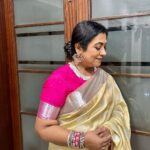 Poornima Bhagyaraj Instagram - Dressing up for an occasion. Outfit by @poornimas_store