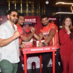 Preeti Jhangiani Instagram - Thank you to the members of the Press for all your support and love for the @propanjaleague ! What a fun press meet this was ! Congratulations to the sporting members of the press who tried their hand on the table and special congrats to those who managed to win! Thanks to our super athletes @tawheed_shaikh.pro_armwrestler @harshitpoojary07 for showing us how it’s done ! Super excited to see this LIVE only on @sonysportsnetwork 28 th July Onwards 7pm to 9pm! @dabasparvin @nevillebastiano @lucifers_passion @wordsworkpr @nehamr Outfit Courtesy: @swarupabhagavatula @mouktika_style