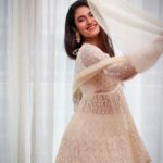 Priya Varrier Instagram - 🕊️ Wearing: @kalkifashion Styling: @styledbysmiji Jewellery: @osvagindia HMU: @makeupbysanashaheen Photography: @ullas_cinematographer PR: @mintandmilkpr
