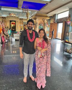 Priyanka Nalkari Instagram - #venkateshwaraswamy #temple #positivevibes #anjaneya #couplegoals #wifeylife #actress #malysia #tamil #telugu #perumaltemplebrickfield