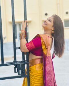 Priyanka Nalkari Instagram - #varalaxmivratham #1sttime #aftermarriage #blessed #positivevibes #traditional #saree #actress #nalkarpriyanka #hyderabad #instagram