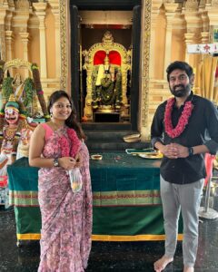 Priyanka Nalkari Instagram - #venkateshwaraswamy #temple #positivevibes #anjaneya #couplegoals #wifeylife #actress #malysia #tamil #telugu #perumaltemplebrickfield