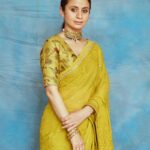 Rasika Dugal Instagram - Mellow yellow 💛 Saree: @archanajaju.in Jewellery: @shriparamanijewels HMU: @mayura_makeup_hair Styling: @who_wore_what_when 📸: @chandrahas_prabhu