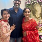 Rati Pandey Instagram - Some glimpses… Ganpati celebration 1st day❤️ . . . #friendsandfamily #gratitude #ganpaticelebration #ratipandey #instapictures #thankyou
