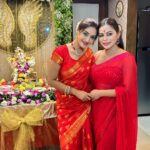 Rati Pandey Instagram - Some glimpses… Ganpati celebration 1st day❤️ . . . #friendsandfamily #gratitude #ganpaticelebration #ratipandey #instapictures #thankyou