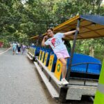 Rati Pandey Instagram - Take on risks and ride the journey called ‘Life’ with no regrets❤️ . . . . . #instapicture #ratipandey #tramride #patnazoo #youtubechannel #morningwalks